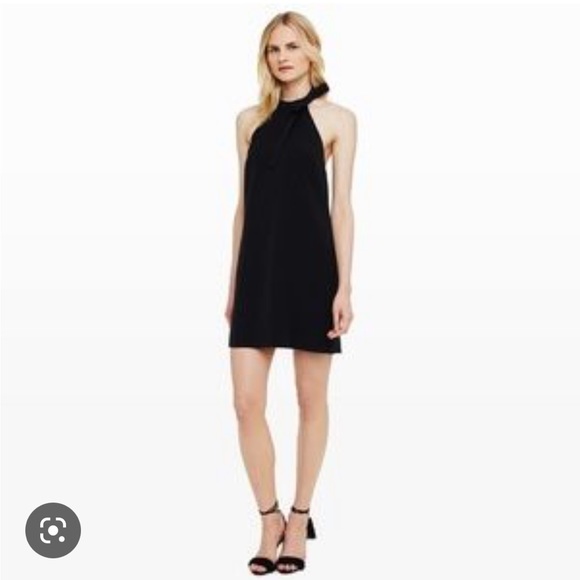 Club Monaco Pale Blue Tie Neck Dress. Size:0. - Picture 4 of 5